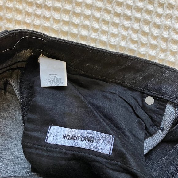 New without tag Helmut Lang Coated Black Skinny Jean - Picture 4 of 6